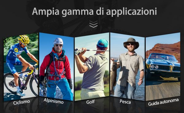 Occhiali da Sole Uomo Sportivi Neri - immagine 2