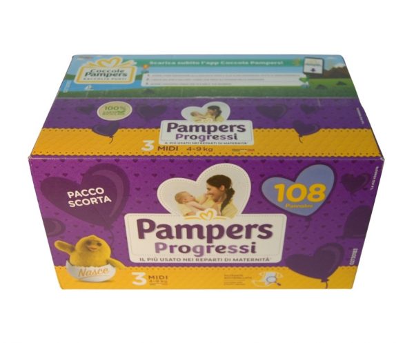 Pampers Progressi Midi 3, 4-9 Kg- 108 Pannolini - immagine 2