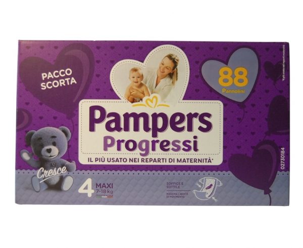 Pampers Progressi 4 MAXI 7-18 Kg (88 Pannolini)
