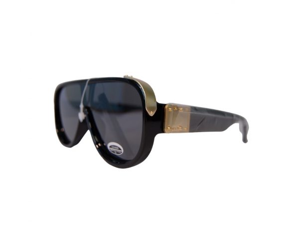 Occhiali da Sole Uomo Goccia Nero Gold - immagine 2