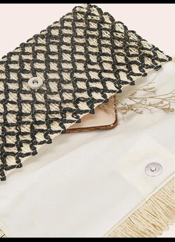 Pochette intrecciato con decorazione conchiglia - immagine 2