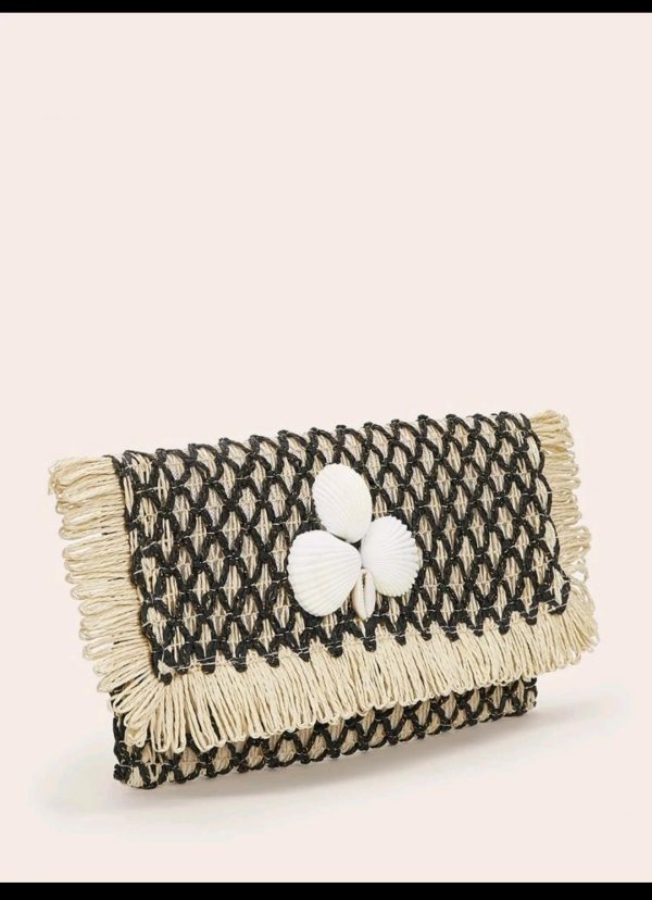 Pochette intrecciato con decorazione conchiglia - immagine 3