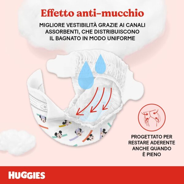 Huggies Pannolini Ultra Comfort, Taglia 3 (4-9 Kg), Confezione da 168 Pannolini - immagine 3