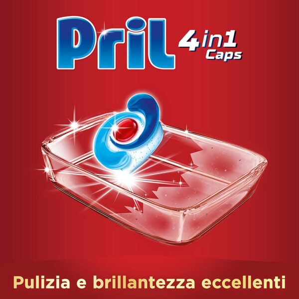 Pril Excellence 4in1 Caps formato da 32x3 (96 capsule), Detersivo Lavastoviglie - immagine 6