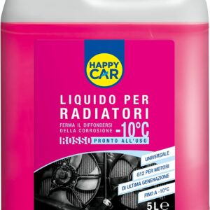 Antigelo Rosso Happycar -10°C +105°C - n.4 taniche da 5L cad (20litri)