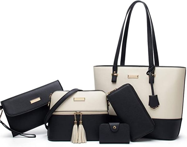 YNIQUE Borsa da Donna, Borsetta a Tracolla, a Spalla con Manico - Set di 4 Pezzi