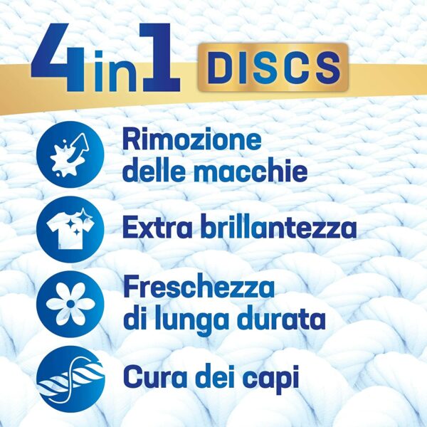 Dixan Discs Multicolor Detersivo Lavatrice Predosato in Capsule per Capi Colorati 4 in 1 - 4 x 36 Lavaggi (144 lavaggi) - immagine 2