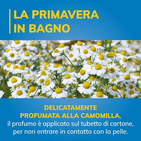 Foxy Camilla, Carta igienica 3 veli profumata alla camomilla, 56 rotoli, 160 strappi per rotolo, Confezione 100% riciclabile - immagine 4