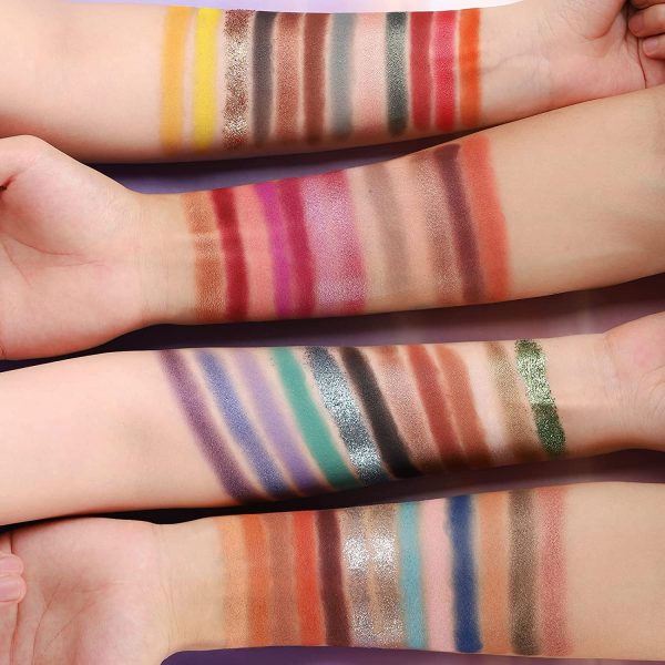 Palette di ombretti 50 colori, glitterati, opachi luccicanti, consistenza vellutata, trucco a lunga durata, metallizzati professionali ad alta pigmentazione - immagine 3