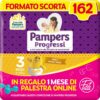Pampers Progressi & Fit Prime Midi, Formato Scorta, 162 Pannolini, Taglia 3 (4-9 Kg)