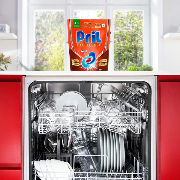 Pril Excellence 4in1 Caps formato da 32x3 (96 capsule), Detersivo Lavastoviglie - immagine 5