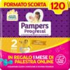 Pampers Progressi & Fit Prime Mini, Formato Scorta, 120 Pannolini, Taglia 2 (3-6 Kg)