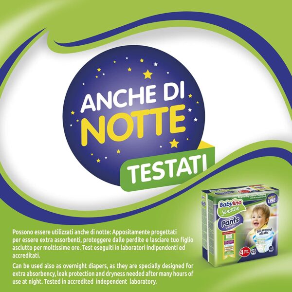 Babylino Sensitive Pannolini Mutandina Taglia 5, Pants Junior (10-16kg), 184 Unità - immagine 3