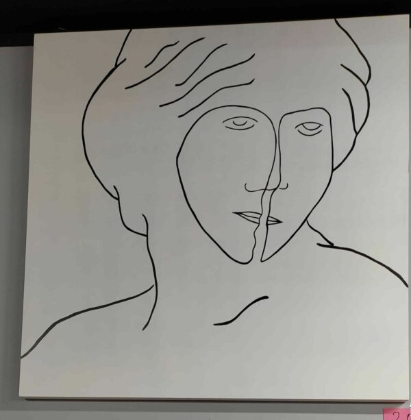 2 Quadri dipinti su tela arte moderna pezzi unici Black & White - immagine 3