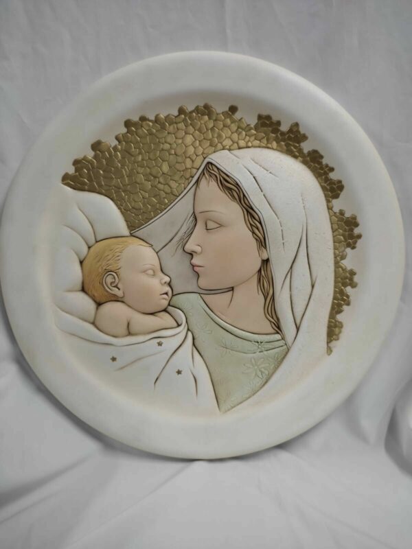 Quadro Capoletto "Shan" Madonna con Bambino cm.47 in ceramica(nuovo con scatola) - immagine 2