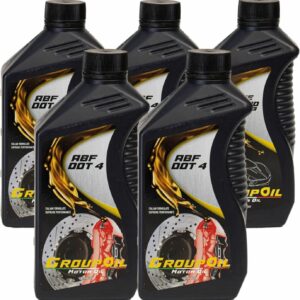 Olio GROUPOIL 5x1L - ABF DOT 4 BF DOT4 miscela idonea a sistemi frenanti