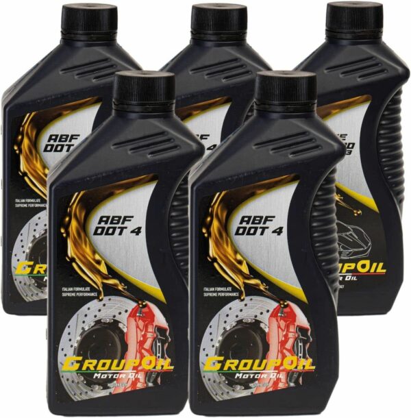 Olio GROUPOIL 5x1L - ABF DOT 4 BF DOT4 miscela idonea a sistemi frenanti