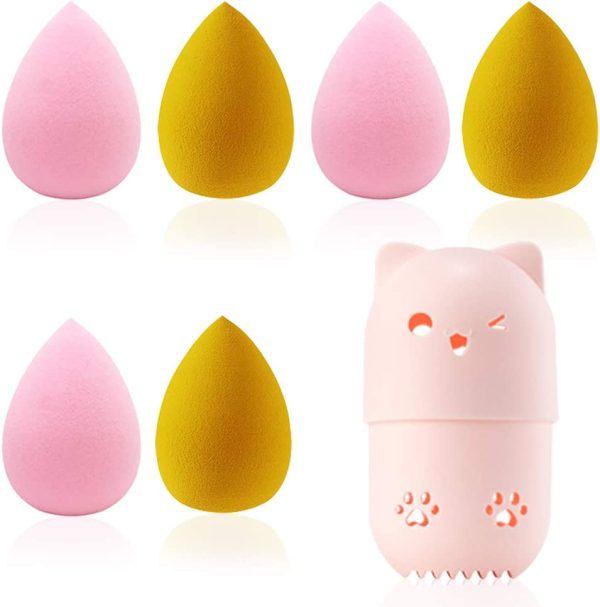 Set di spugne per trucco da 6 pezzi, spugna per frullatore di bellezza Sonku utilizzata per fondotinta
