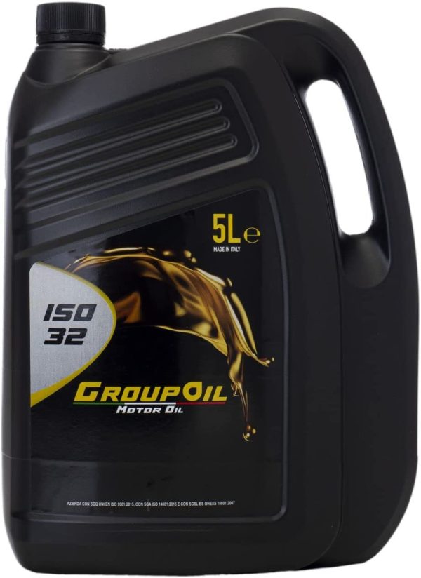 Olio Idraulico ISO 32 GROUPOIL 1X5L ad alto rendimento antiusura, per l’uso in sistemi idraulici ad alta pressione