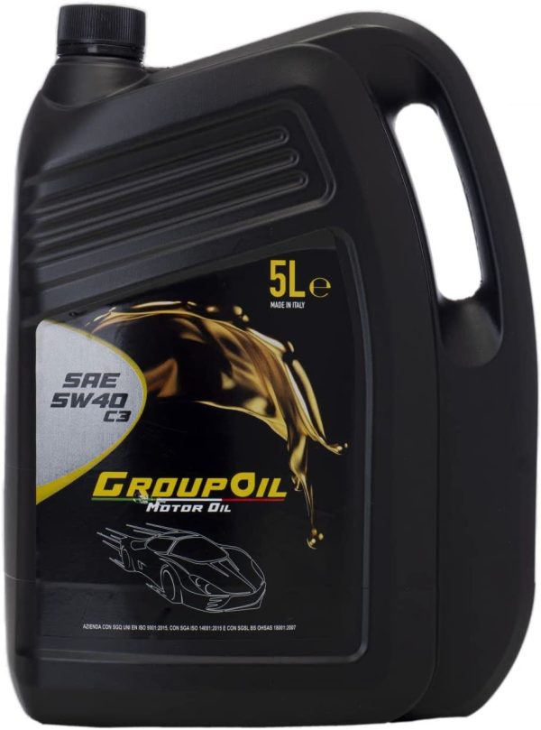Olio motore SAE 5W-40 C3 GROUPOIL 1x5L totalmente sintetico formulato con oli base sintetica ad alte prestazioni