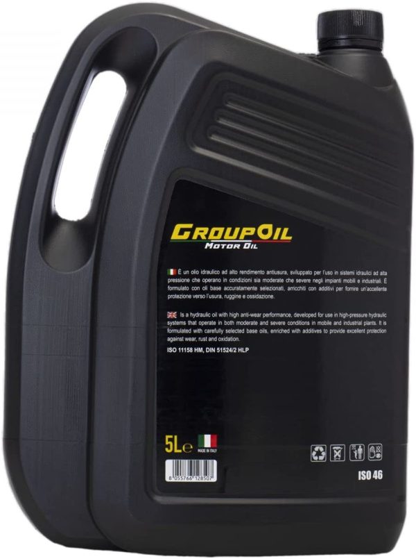 Olio Idraulico ISO 46 GROUPOIL 1X5L ad alto rendimento antiusura, per l’uso in sistemi idraulici ad alta pressione - immagine 2