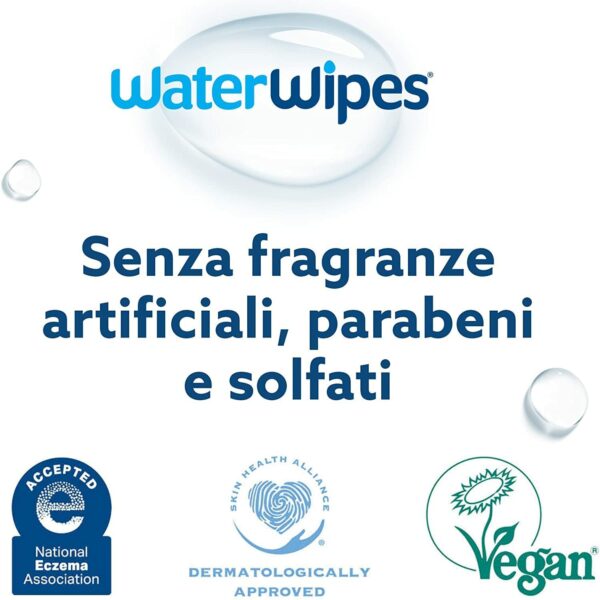 Salviette Senza Plastica per Bebè WaterWipes Original, 720 Unità, 12 Confezioni - immagine 2