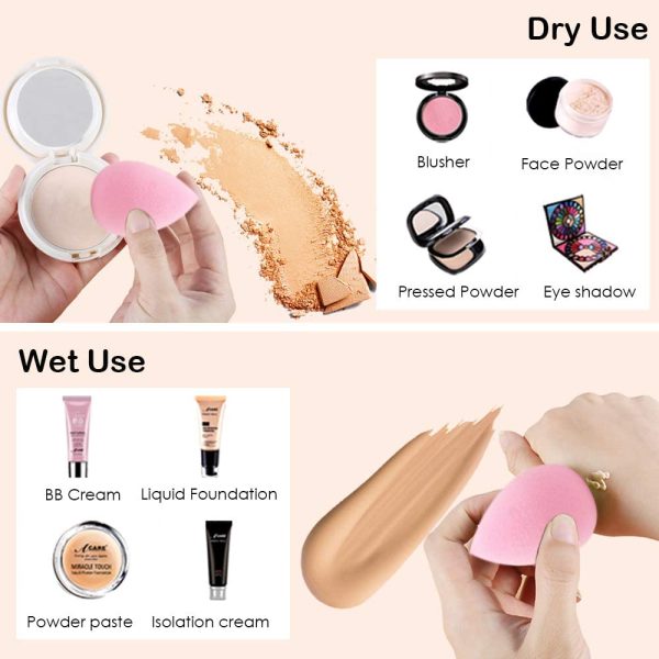 Set di spugne per trucco da 6 pezzi, spugna per frullatore di bellezza Sonku utilizzata per fondotinta - immagine 7