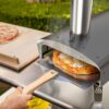 Forno a legna per pizza Miniuo, portatile a Pellet con pietra e pala per ambienti esterni,Nero - immagine 5