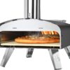 Forno a legna per pizza Miniuo, portatile a Pellet con pietra e pala per ambienti esterni,Nero - immagine 4