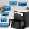 Friggitrice ad Aria Calda PremierTech Senza Olio 5,5 Litri Display a Led - immagine 4