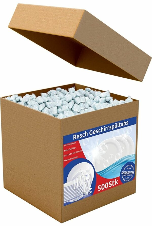Pastiglie per lavastoviglie tutto in uno, 500 pezzi (circa 9 kg) RESCH CLEANIX
